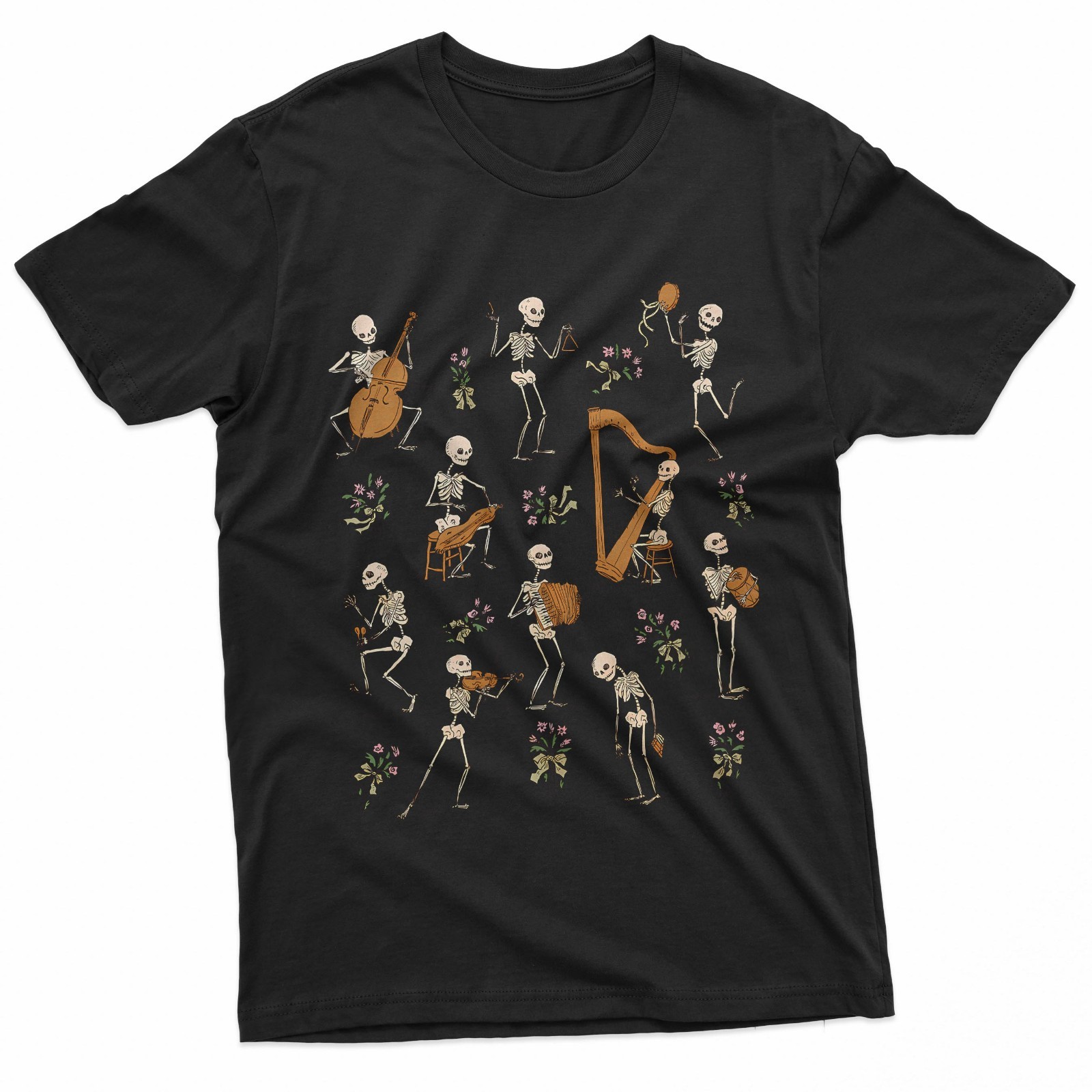 Musical Instrument Band - Gothic Skeleton Band Playing Instruments Spooky