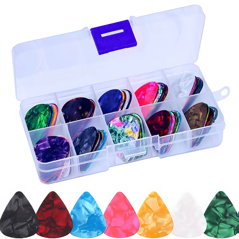 Acoustic Guitar Dreadnought - 30/50pcs Celluloid Guitar Picks with Box
