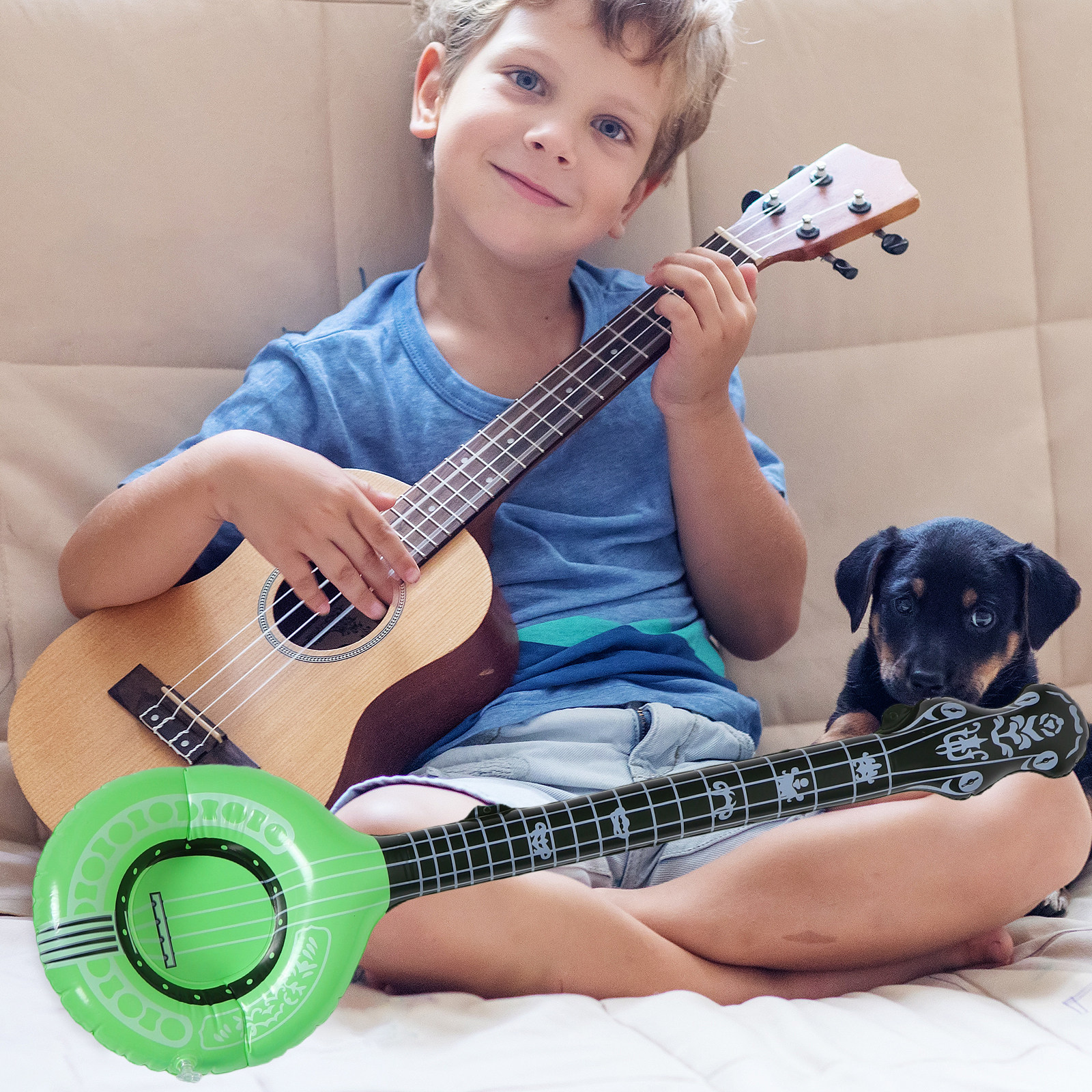 Musical Instrument You Blow - 2Pcs Inflatable Musical Instruments Set PVC