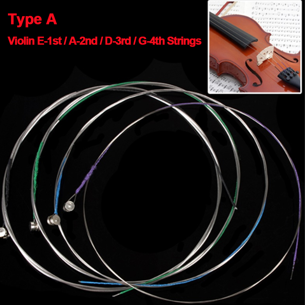 Musical Instrument Kit - 4pcs/set Violin Strings E-A-D-G Steel Core