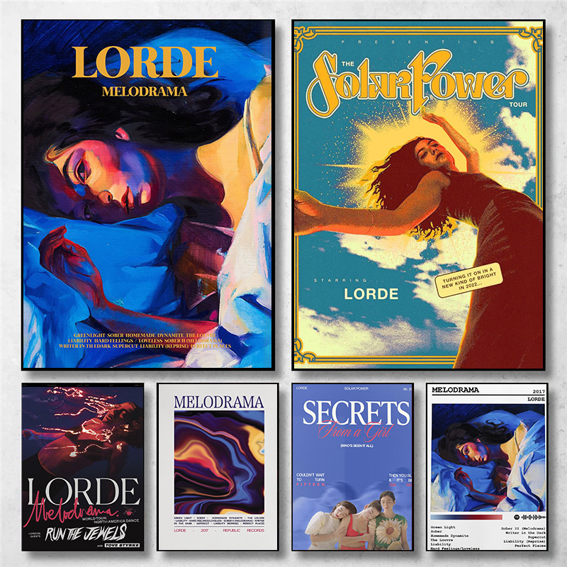 Musical Instrument Painting - Lorde Melodrama/Solar Power Tour Album Inspired