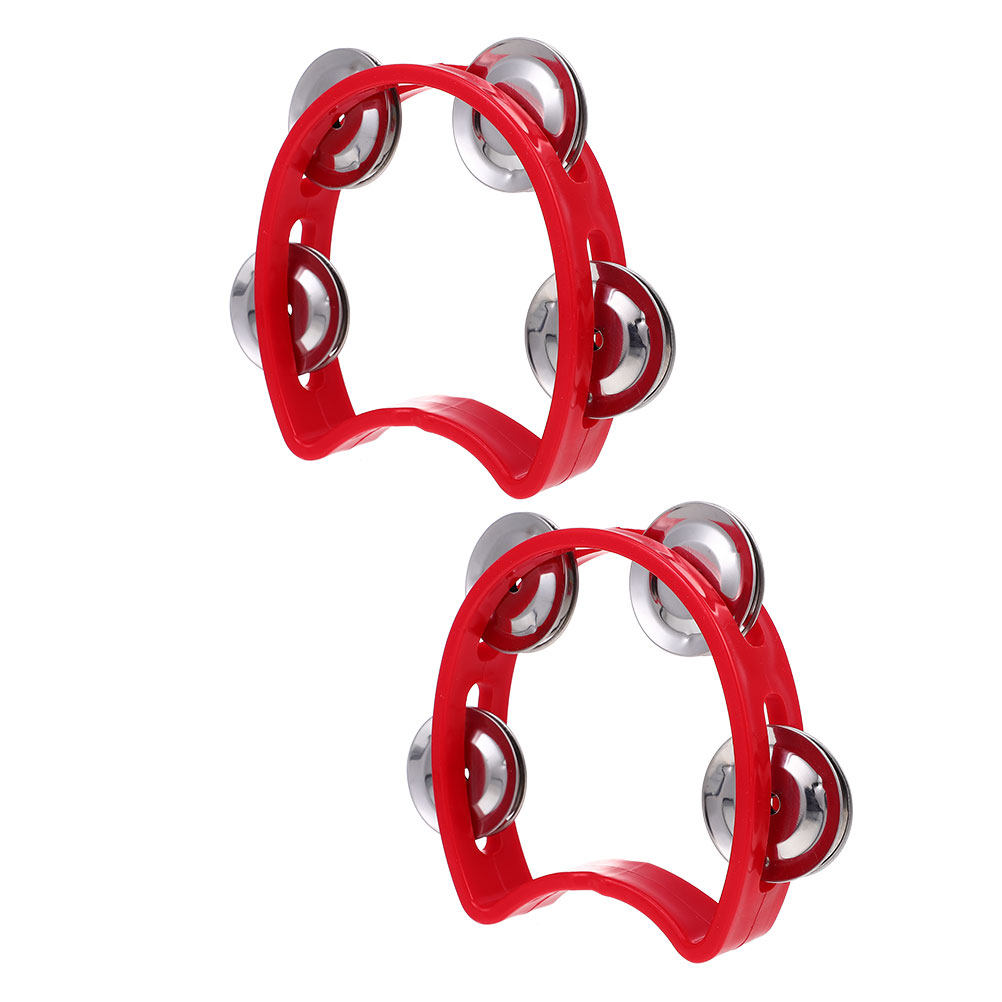 A Musical Instrument You Shake - 2Pcs Hand Shaking Tambourines Lightweight Portable