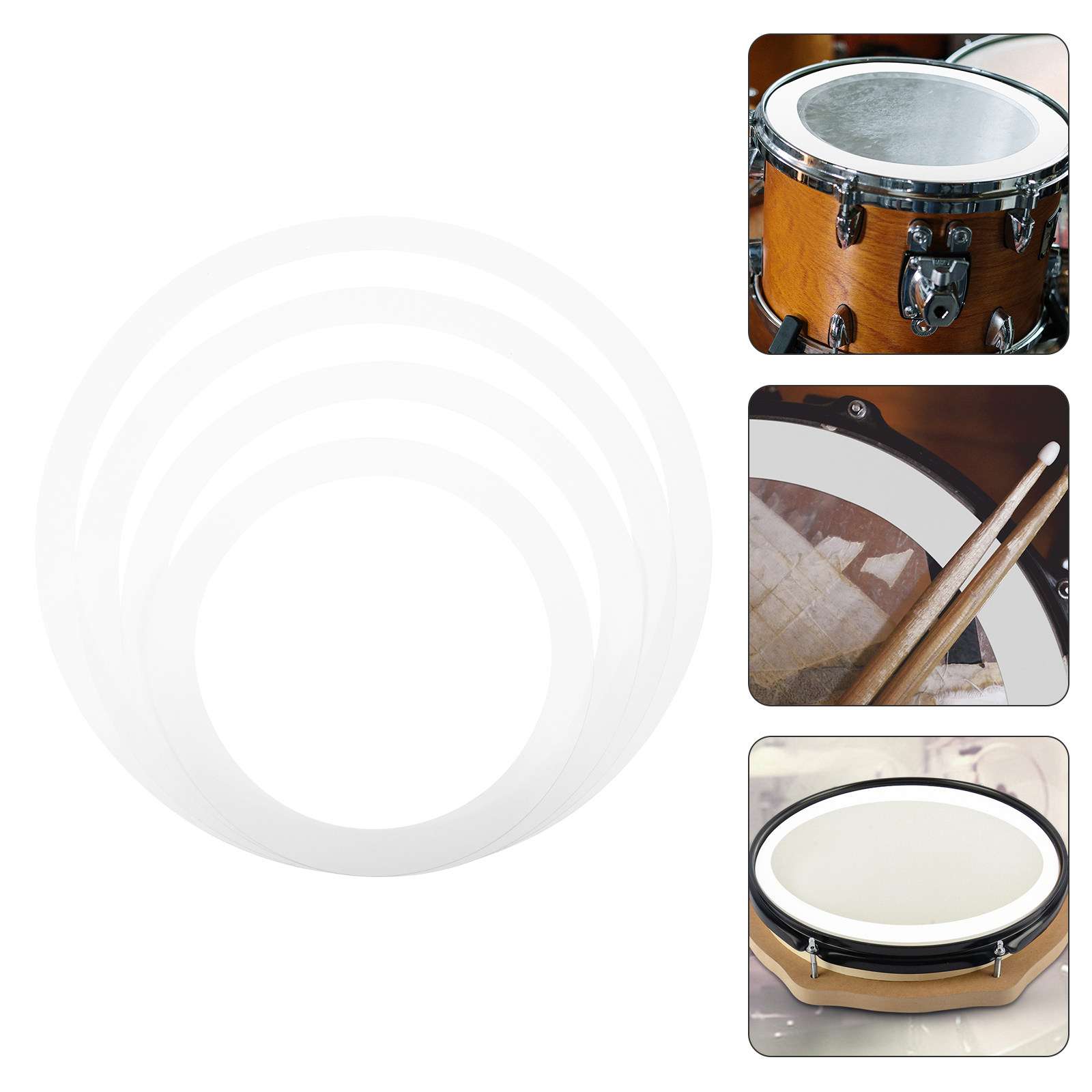 Musical Instrument Kit - 4Pcs Drum Kit Practice Muffler Soft