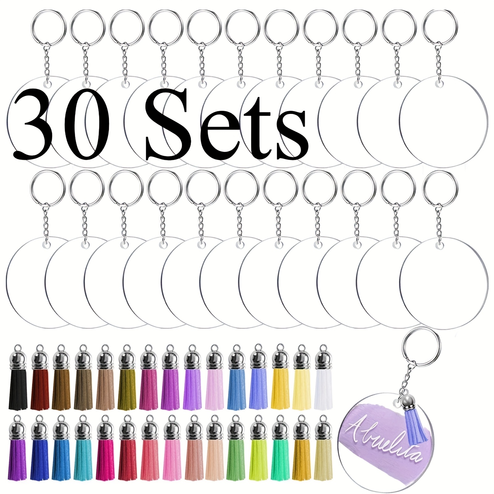 Musical Instrument Trumpet - 30Sets DIY Classics Fashion Tassel Keychain