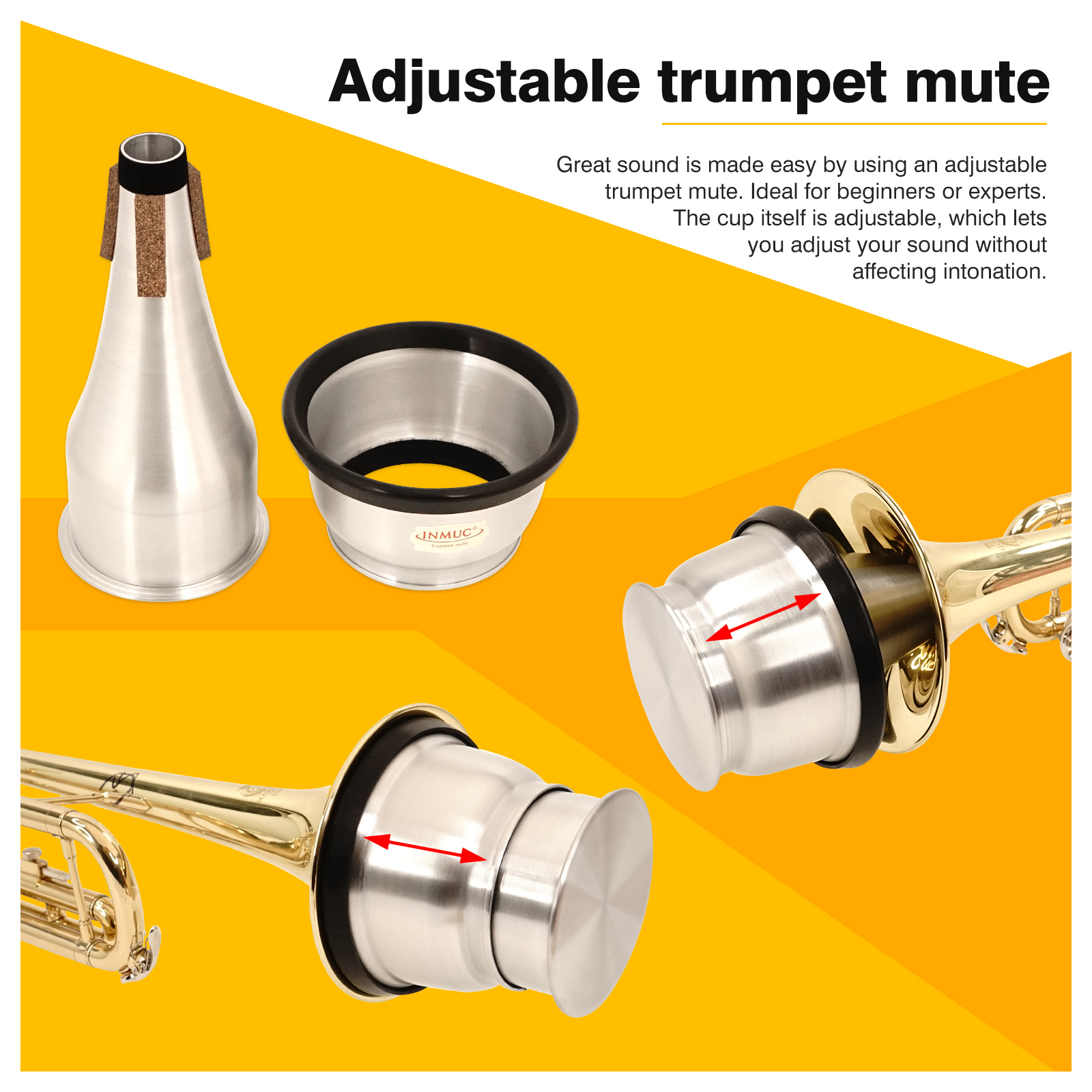 Trumpet Cup Mute with Adjustab - Musical Instrument Trumpet incelemesi ve fiyatı