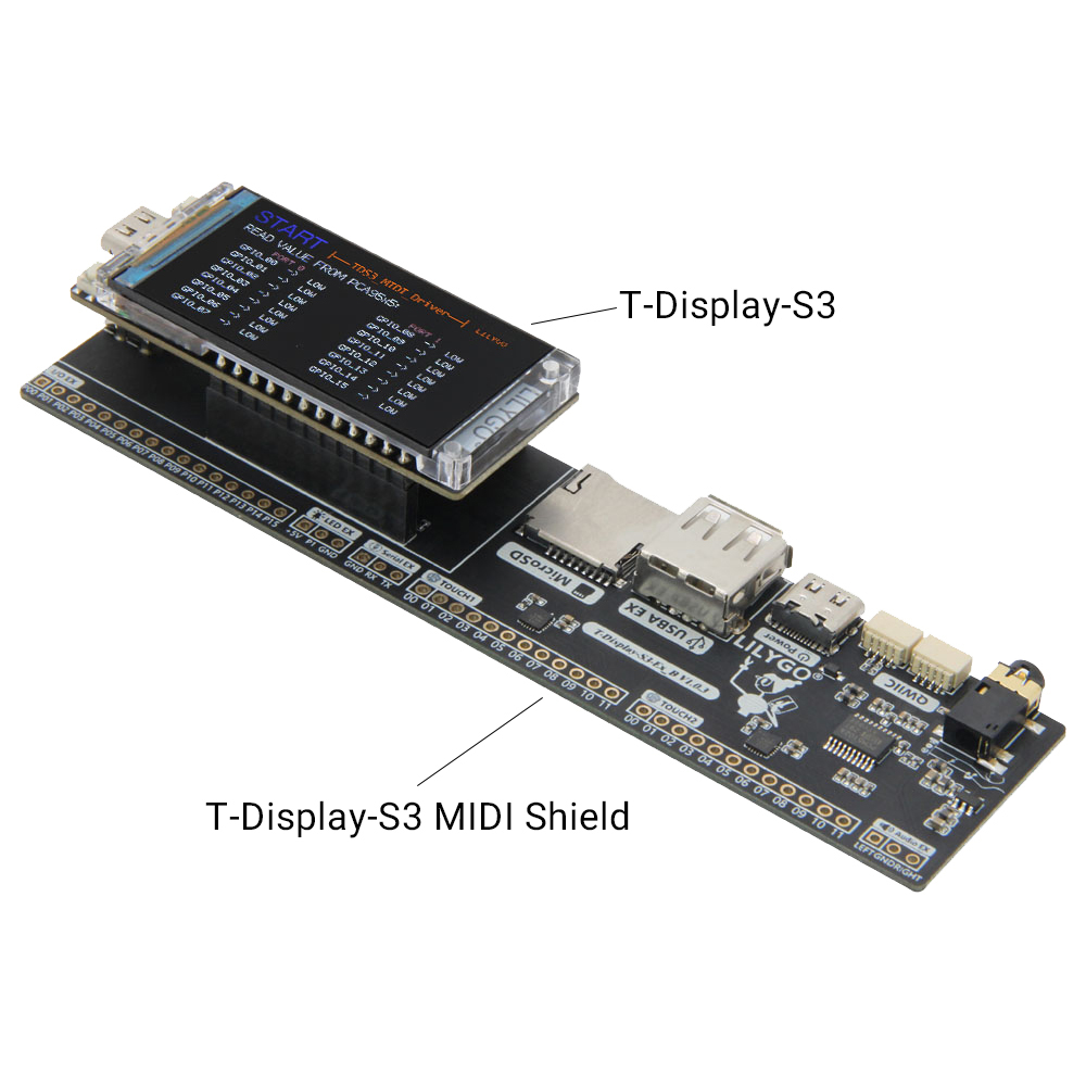 T-Display-S3 MIDI Shield Devel - Musical Instrument Digital Interface (Midi) incelemesi ve fiyatı