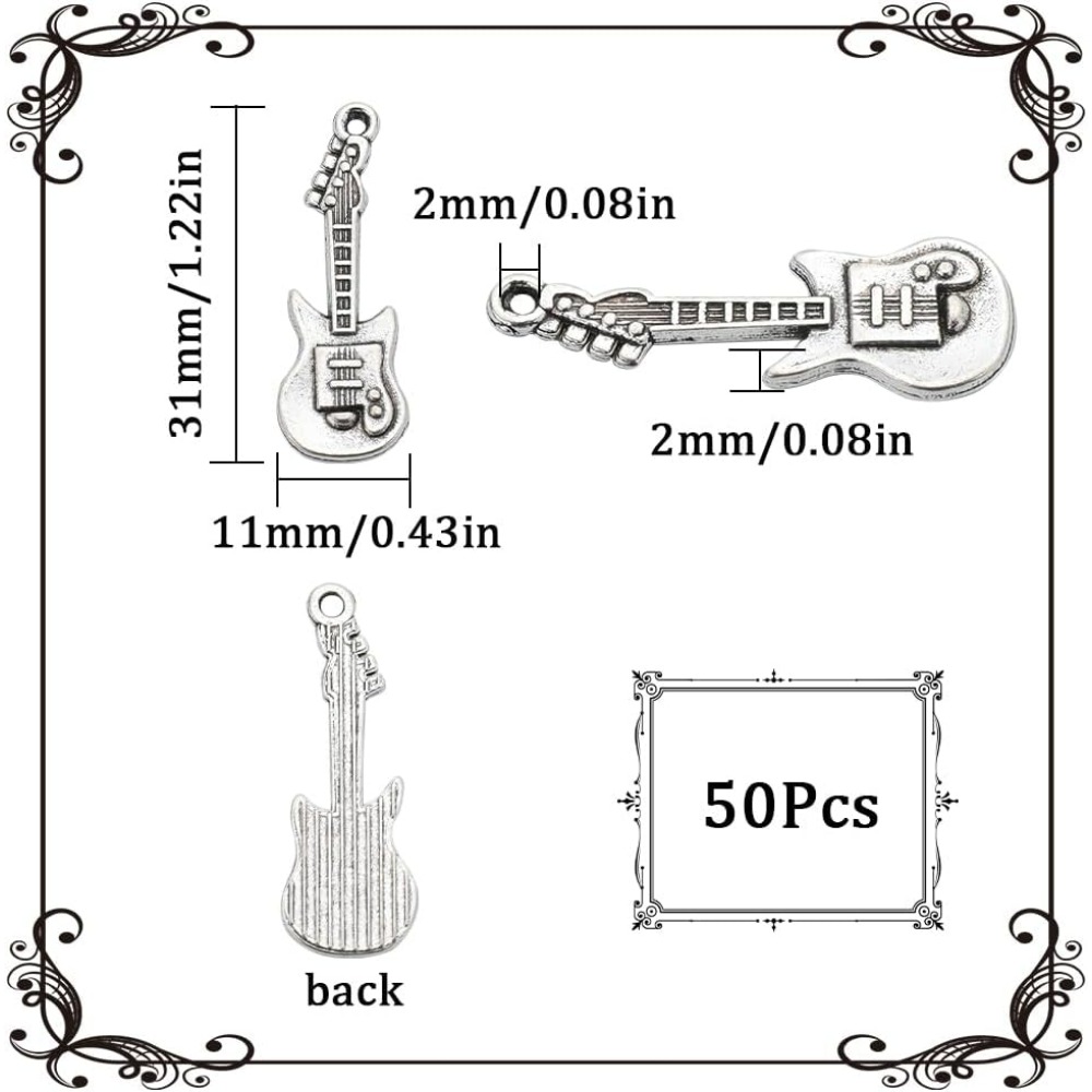 1 Box 50Pcs Vintage Guitar Cha - Musical Instrument Kit incelemesi ve fiyatı
