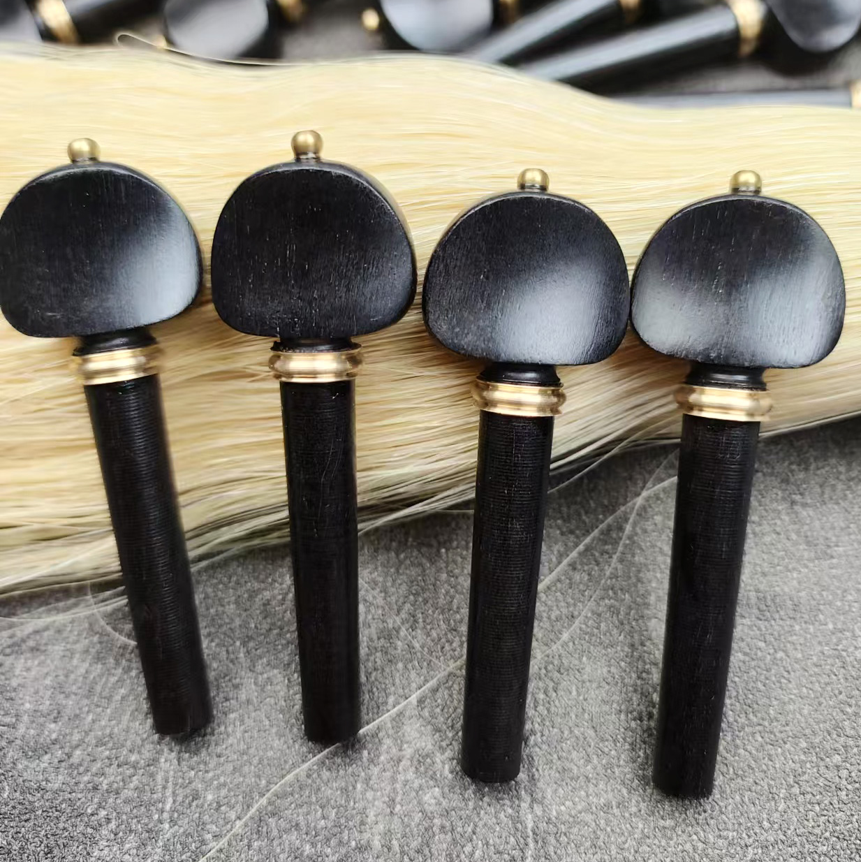 4pcs Set Violin Pegs Ebony woo - Musical Instrument Cello incelemesi ve fiyatı
