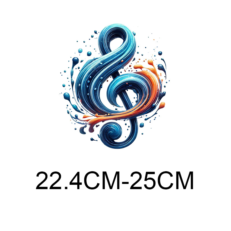 Color music symbols heat trans - Musical Instrument Painting incelemesi ve fiyatı