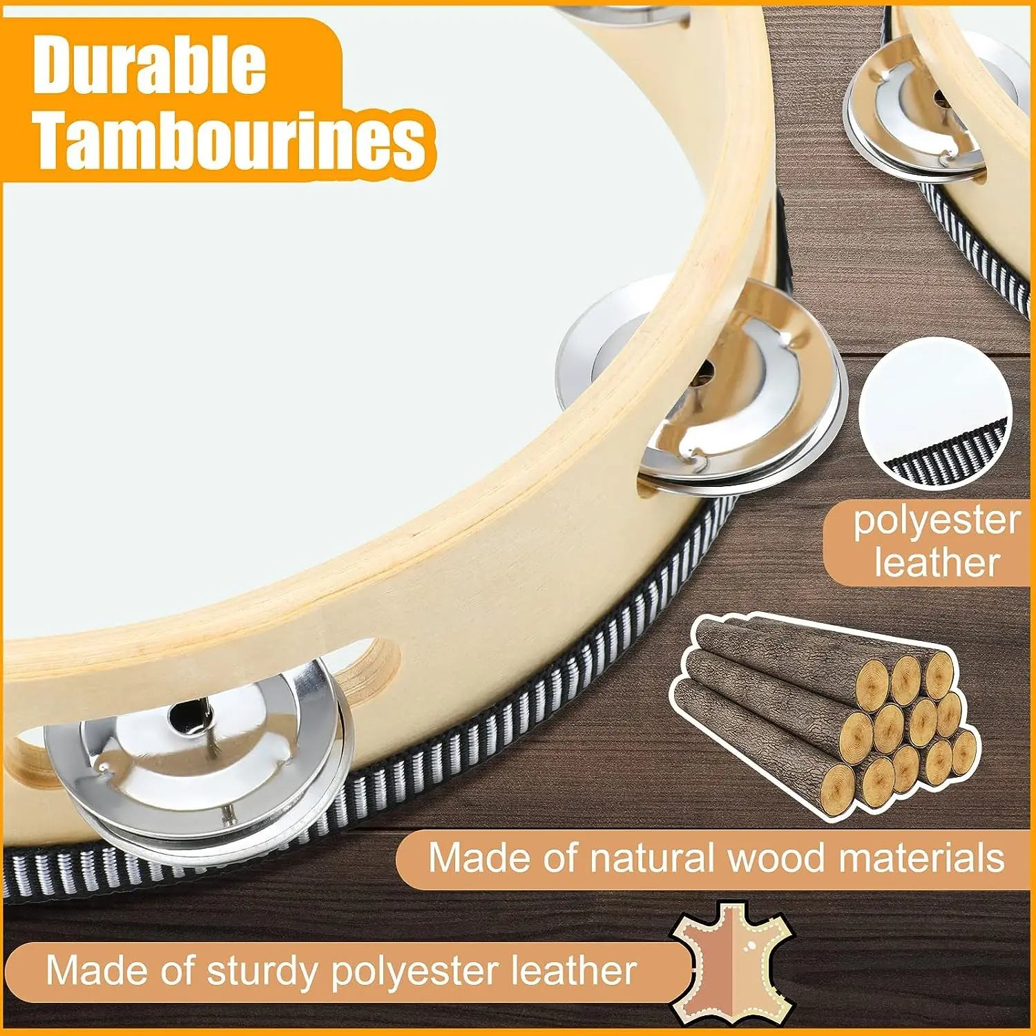 Miwayer Wooden Tambourine with - Musical Instrument Band incelemesi ve fiyatı