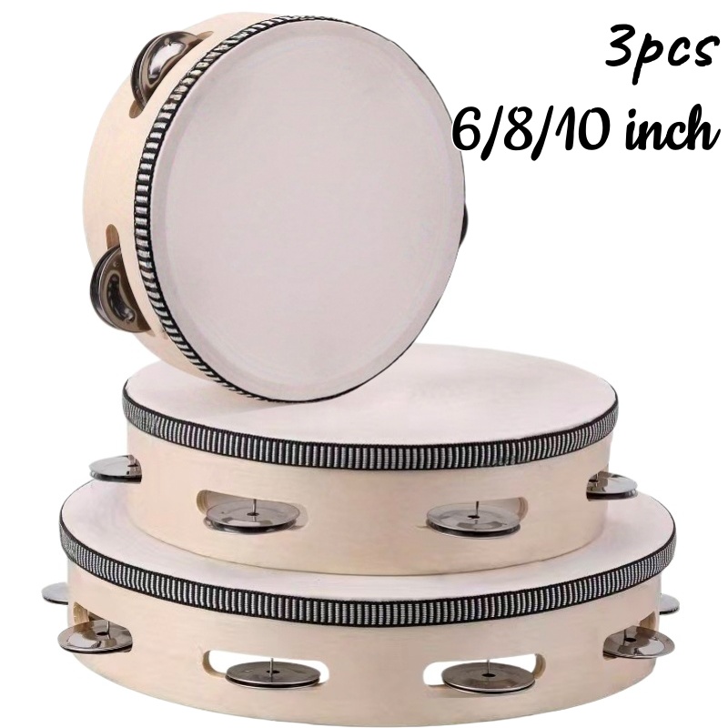 1/3pcs Wooden Tambourine 6/8/1 - Tambourine Hand Drum incelemesi ve fiyatı
