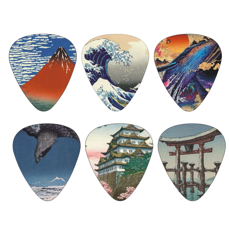 New 12pcs/set  Guitar Picks -  - Musical Instrument Painting incelemesi ve fiyatı
