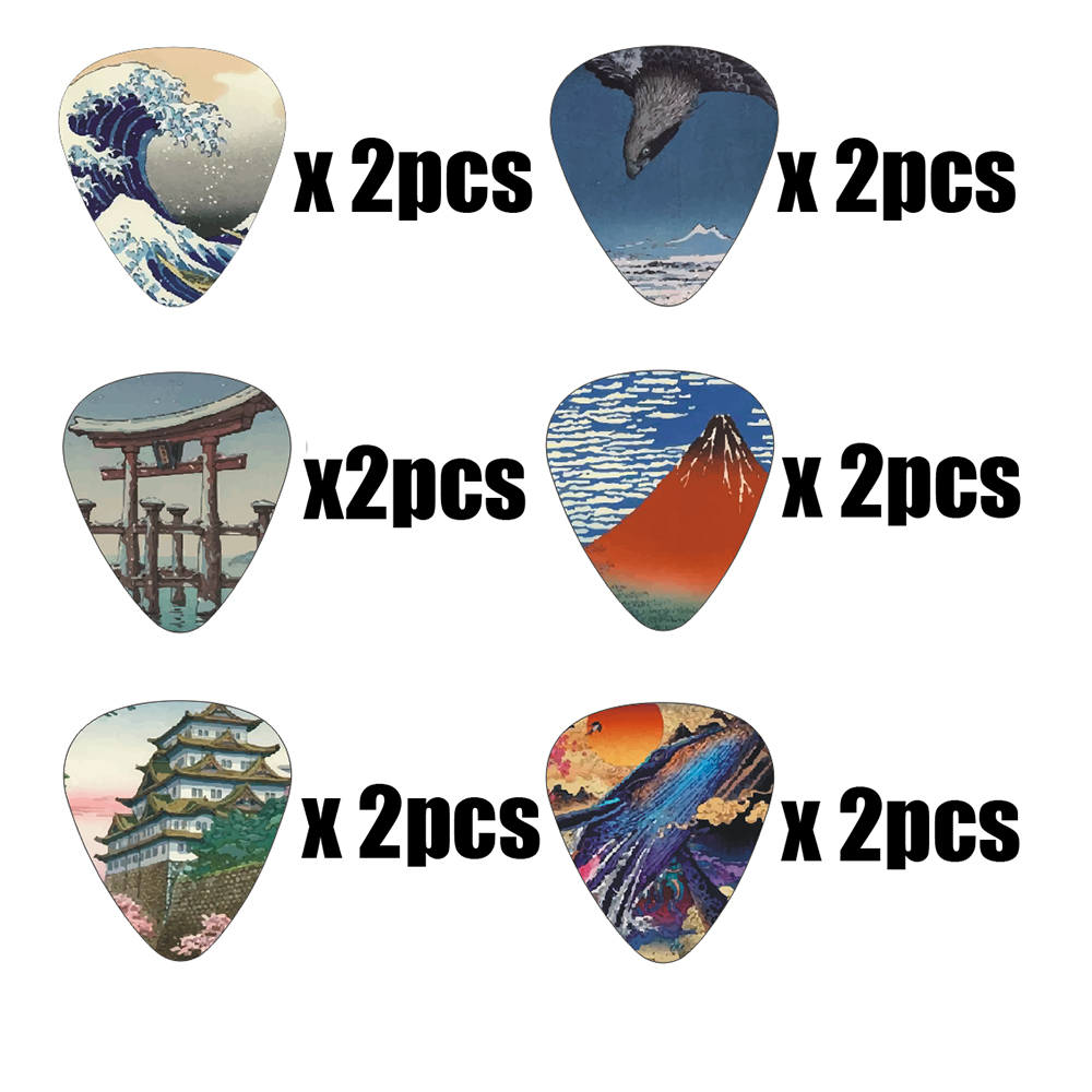 New 12pcs/set  Guitar Picks -  - Musical Instrument Painting incelemesi ve fiyatı