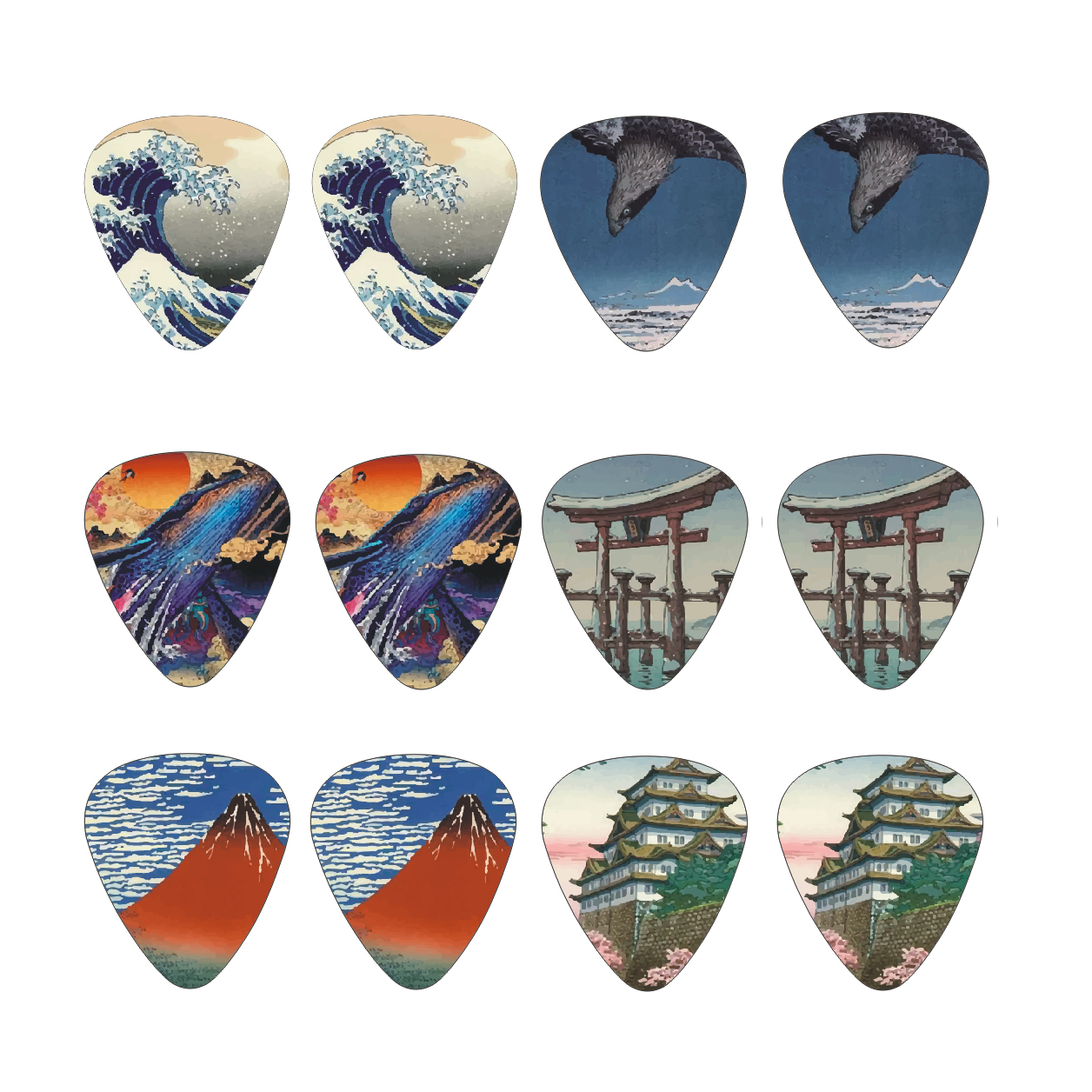 New 12pcs/set  Guitar Picks -  - Musical Instrument Painting incelemesi ve fiyatı