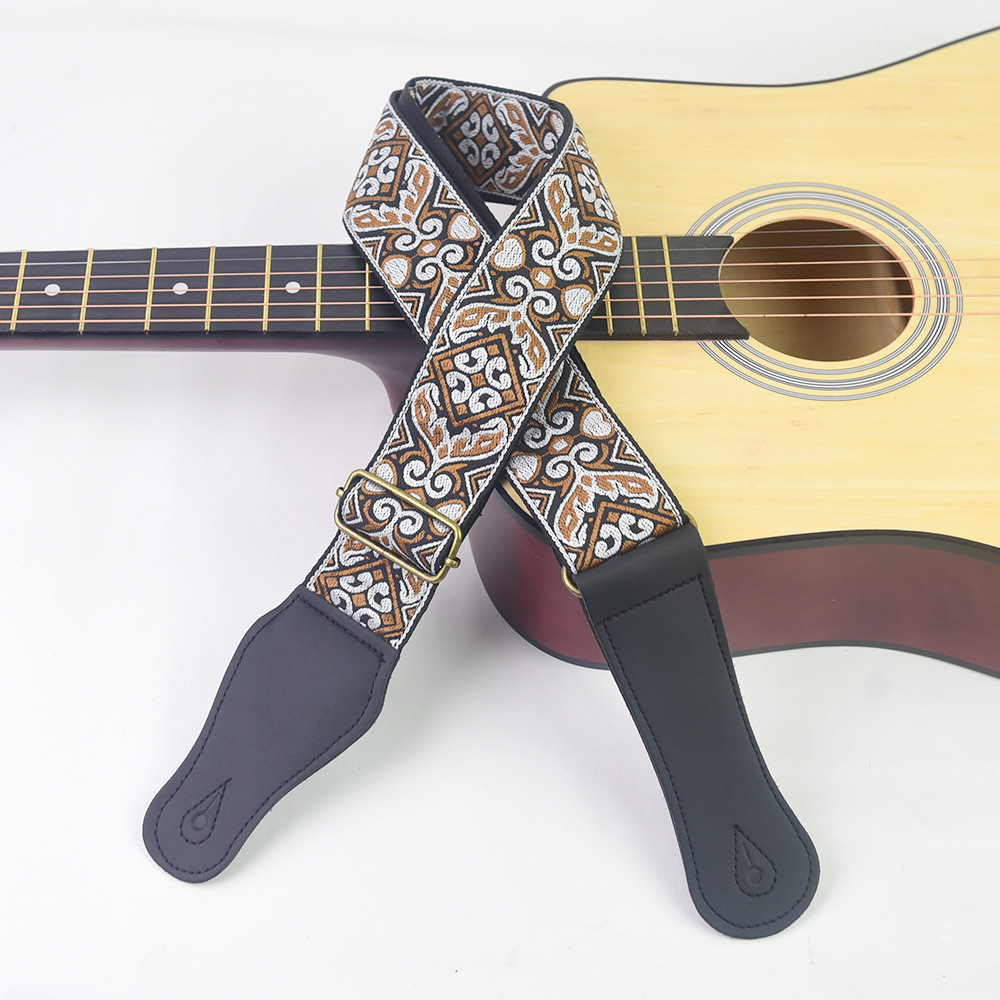 Guitar Strap Embroidered Print - Musical Instruments Easy incelemesi ve fiyatı