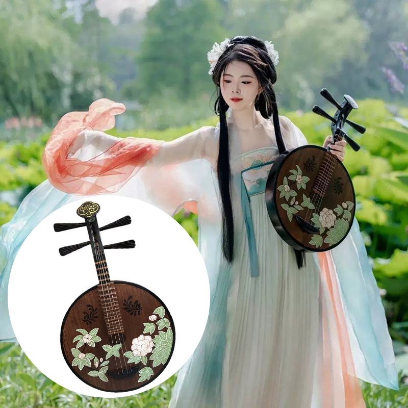 Solid Wood Pipa Chinese Tradit - Musical Instrument Painting incelemesi ve fiyatı