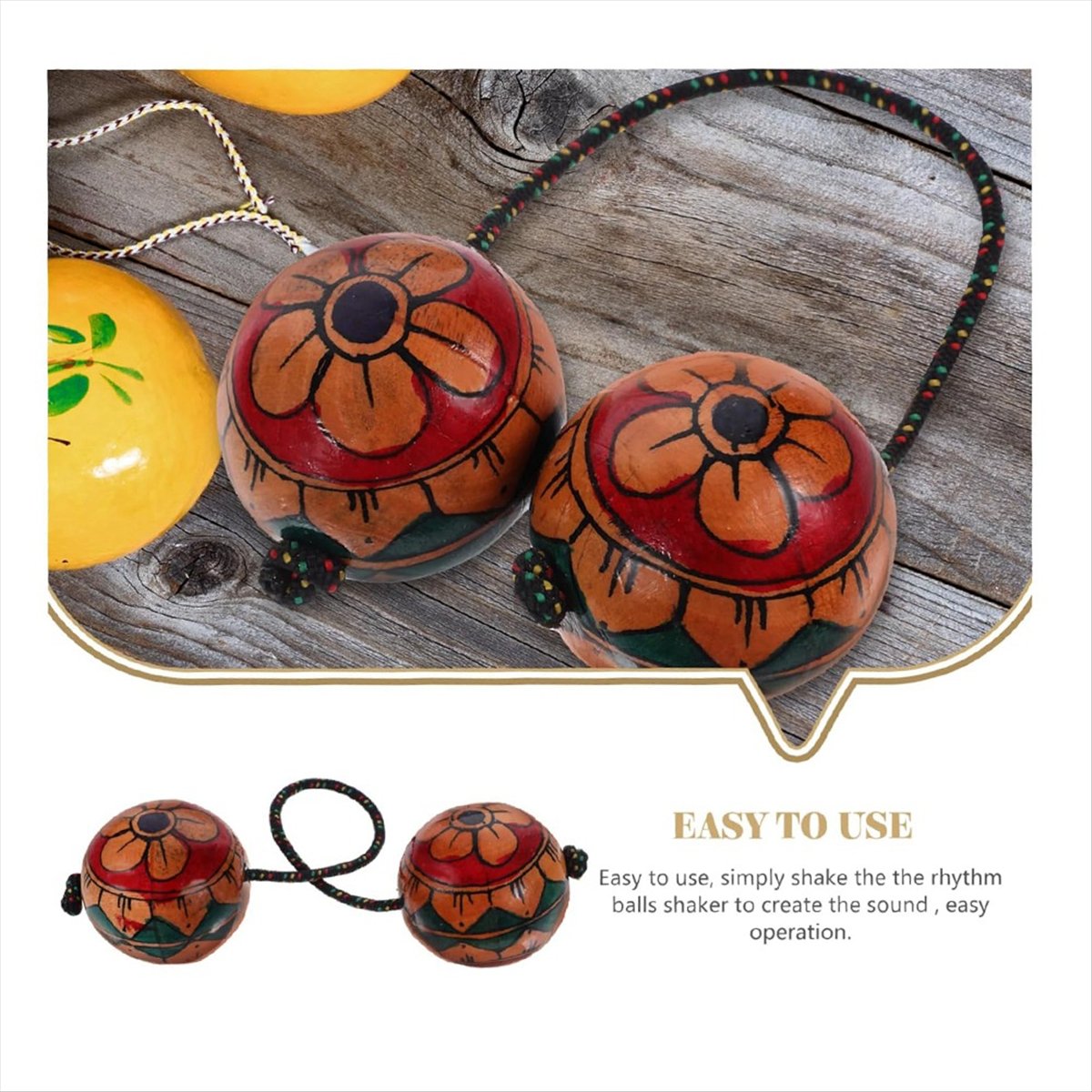 【HOT!TURE】Hand Drawn Maracas M - A Musical Instrument You Shake incelemesi ve fiyatı